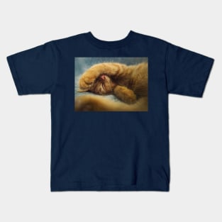 sleepy ginger kitty Kids T-Shirt